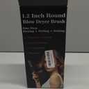 Round Hair Blow Dryer Brush - 1.2 Inch Ceramic Barrel Hair Dryer Brush for Short/Middle Hair, One Step Hair Drying, Volumizing, Straightening and Styling(Yellow-Black, 1.2 Inch)