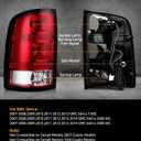 OKLPF Rear Brake Tail Light Compatible With 2007-2014 GMC Sierra 1500 2500HD 3500HD Replace 25958484 25958485,Replace Red Taillight Assembly,Driver and Passenger Side,Included Bulbs and Harness