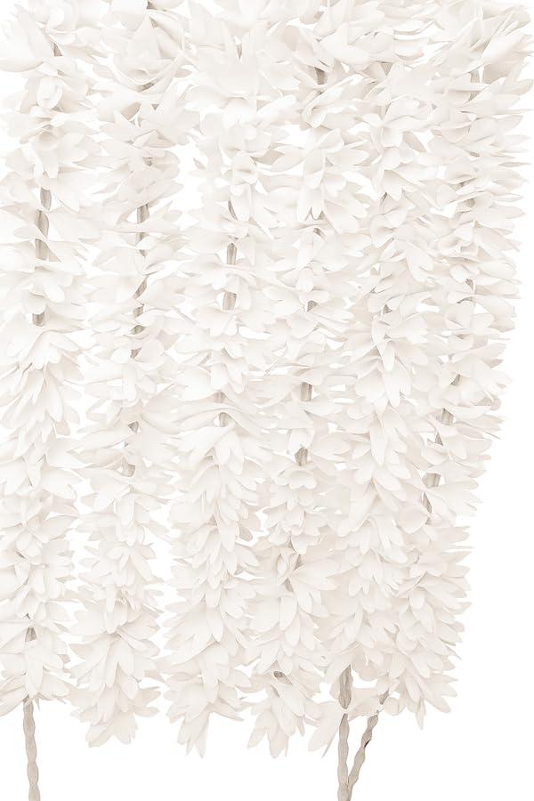 6 Pc Artificial Mogra Gajra Wrap for Hair Bun & Braid White Non-Scented Jasmine Veni Reusable Cloth Floral Hair Wrap Bridal Accessories Women Traditional Wedding Wear