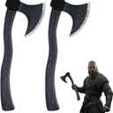 2pcs Plastic Viking Axe Costume Props,Fake Axe for Children Adult Halloween Party Role-Play Dress Up Weapon Accessories