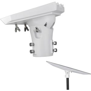 Pipe Adapter Pole Mount for Starlink Gen 3, Adjustable Pole Mount Adapter Kit for Starlink Standard Dish V3, Aluminum Alloy, White