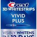 Crest 3D Whitestrips Vivid Plus, Teeth Whitening Strip Kit, 11 Treatments (Each with 1 Upper/1 Lower Strip), 22 Strips, 8 Levels Whiter, Teeth Whitening Kit