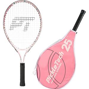 PICKLETECH Kids Tennis Racket for Junior Toddlers Starter Kit 17-25" Tennis Racquet for Girls and Boys with Carry Bag, Lightweight for Beginners (Cyan)