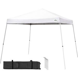 Canopy V Series 12 by 12 Foot Outdoor Shade Instant Canopy Kit with Steel Frame and 150D Polyester Canopy Top, 3 Leg Height Settings, White (12x12)