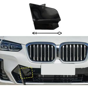 Front Towing Hook Hole Cover Compatible with BMW X3 X4 iX3 G01 G02 G08 2022-2024 Front Bumper Trailer Cover 51115A477A0 (Black)