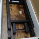 Need Small Desk 31 1/2" No Assembly Foldable Writing Table,Sturdy and Heavy Duty Folding Computer Desks for Small Space/Home Office/Dormitory AC5FB(80 * 40) (Rustic Brown & Black Frame)