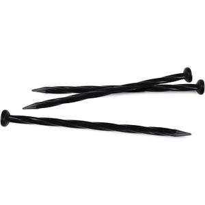 EasyFlex 8-Inch Nylon Spiral Landscape Edging Anchoring Spikes, 143 Count, Black