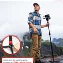 IFOOTAGE Cobra 3 Strike Monopod A150S- with Fluid Head Komodo K5S, One-Touch Lifting Aluminum Video Monopod with Removable Tripod Base, Payload 11lb 60"/150cm