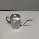 GWHOLE Small Pour Over Gooseneck Coffee Kettle 12oz/350ml Long Narrow Drip Spout Coffee Tea Pot for Stove Top - Silver