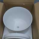 Ekirlin 7 inch Plant Pots,Ceramic Flower Planters Indoor,Modern Succulents Containers with Drain Hole Saucer,Decorate Home,Office & Outdoor (White)