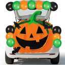 JOYIN Halloween Pumpkin Car Decorations Kit with Pumpkin, Bat Cutouts and Balloons, Halloween Trunk or Treat Decorations for SUV Party Supplies Car Archway Garage