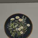 XNXLDYLH Vintage Floral Botanical Round Framed Wall Art Decor, Retro Cottage core Antique Wildflower Bedroom Hanging Wall Decor Decorations, Nature Flower Canvas Prints Wall Art Paintings, 10x10 Inch