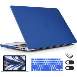 MacBook Pro 16 inch Case M1 M2 M3 M4 M5 Pro/Max with Liquid Retina XDR, Release 2021-2025 2026 A3429 A3428, Hard Shell Case with Screen Protector & Keyboard Cover, Matte Dark Blue