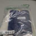 Lush Decor Linen Button Farmhouse Valance Curtians 52"W x 18"L Navy & White - Linen Valances For Windows - Kitchen Curtains Valances - Bathroom Curtain