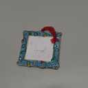 LARAINE Picture Photo Frame Christmas Metal 2023 Christmas High Definition Glass Display Pictures for Tabletop Home Decorative Holiday Gift (Blue, 2.5)