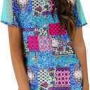 Magritta Women Mesh Sleeves Casual T-Shirts Summer Fashion See Through Blouses Tee (XL)