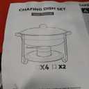 All Gold Chafing Dishes for Buffet 4 Pack, 6QT, Round Stainless Steel