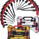 Lichamp T Handle Allen Wrench Set SAE Metric, 16 Piece Standard Long Tee Handle Allen Hex Key Set SAE Metric, 5/64-3/8 inch, 2-10mm, Heavy Duty Excellent