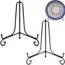 Vivinin 2 Pack Plate Stands - Metal Frame Holder & Artwork Display, 8 Inch Picture Frame Stand for Tabletop Art, Photo & Platter