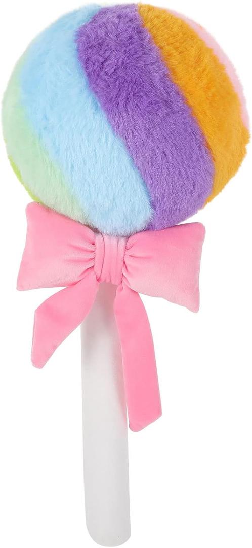 LUOZZY Candy Lollipop Shaped Plush Pillow Fake Candy Lollipop Pillow Cute Throw Cushion for Sofa Bedroom Living Room