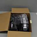 Dynaming 4 Pack Solar Flame Hanging Lights Outdoor, Halloween Solar Flickering Flame LED Garden Lanterns with 4 x 38 Inch Shepherd Hooks, Christmas Lighting for Lawn Patio Yard Pathway Driveway (Warm White)