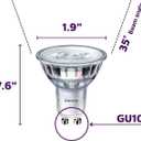 Philips LED GU10 Dimmable Spotlight Bulb - Pack of 3 - 50 Watts, Bright White - Energy Star Certified, Title 20 Compliant