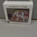 Inesore for AirPods Pro 3 Case 2025 with Lock, for Women Girly Floral Cute Case Compatible with Apple Airpods Pro 3rd Generation Cover, with Phone Stand, Keychain & Cleaner Kit -White Peony