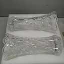 Dicunoy Set of 2 Glass Flower Vase, 9.5" Large Clear Flower Vases for Centerpieces, Modern Crystal Rose Vase, Heavy Duty Tall Cylinder Flared Vase with Heavy Base for Home, Living Room, Office