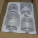 Salzesfalls Glass Storage Containers,Clear Glass Jar with Lid, for Pantry - Flour, Coffee bean, Cookies, Pasta, Candy, Set of 4