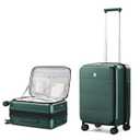 Hanke Hardside Expandable Carry On Luggage, 20 Inch Top Opening Trunk Luggages with Spinner Wheels, All-PC Hard Shell Carry-On Suitcase, Lightweight & TSA Airline Approved (Blackish Green, 46L)