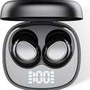 Sleep Ear Buds, 2025 True Wireless Earbuds, Ultra-Mini Bluetooth 5.4 Earbuds for Side Sleepers, 53H Play Hi-Fi Stereo 3D Bass Noise Cancelling Bluetooth headphones, USB C, IP7 Waterproof LED Earphones