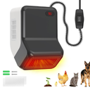 Dog House Heater with Thermostat for Small Chicken Coop, Electric Pet Heater for Outside Dog Cat House, Safe Winter Warmer with PTC Heating, Overheat Protection, Chew-Proof Cord, 95-100.4°F, 300/600W 