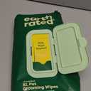 Earth Rated XL Pet Wipes for Dogs & Cats, 3-in-1 Unscented Hypoallergenic Cleaning, Deodorizing and Hydrating Extra Large Grooming for Body, Paws and Butt, Unscented, 60 Count