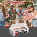 CROSSON Hot Dog 7 Roller Grill Cooker Machine with Transparent Sneeze Guard,7 Nonstick 304SS Rollers and Dual Temp Control,Commercial Hot Dog Cooker Machine-120V, 1050W