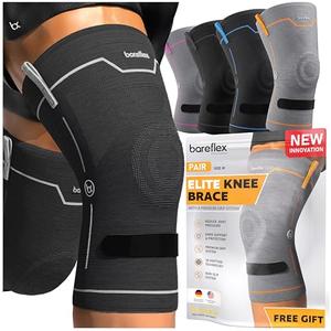 Elite Compression Knee Brace for Women & Men 2-Pack Braces for Women Running Knee Pain, Knee Brace for Men, Support Compression Sleeve, Workout Sports Knee Sleeves Pain Relief - Gray, X-Large Elite Compression Knee Brace for Women & Men 2-Pack Braces for Women Running Knee Pain, Knee Brace for Men, Support Compression Sleeve, Workout Sports Knee Sleeves Pain Relief - Gray, X-Large