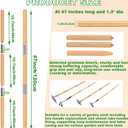 BuerKeo Wooden Hoe Handle Replacement, 47 Inch Length Wooden Pole & Rake Garden Tool Replacement Handle, 1.3 Inch Diameter Long Tapered Handles for Hollow Hoe Fork Shovels Tamper Gardening Tools