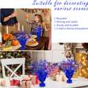 8 Pack Metallic Star Spray Centerpieces for Tables - Bulk 12.4" Foil Fountain Table Decorations for Large Events, Graduation 2026, Wedding Reception (Blue)