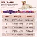 AirTag Dog Collar for Small Medium Large Breed - Adjustable Cute Pattern Dog Collar with Airtag Holder - Soft Leather Tracker GPS Apple Air Tag Pet Collars (Small, 12"-15" Neck Fit, Peonies)