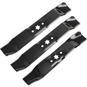 942-04125 & 942-04124 Mower Blade Set for 46" Deck Mower, Replacement Blades Compatible with Cub Ca det i1046 LT1045 LT1046 Toro MTD Troy Bilt Lawn Mower, Replace 742-04124 742-04125, 3 Blades