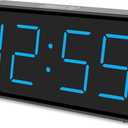 Peakeep Battery Operated Digital Alarm Clock for Bedrooms Cordless - Auto/Manual Dimmer, Volume Adjustable, Large Big Numbers Display, Dual Power Supply