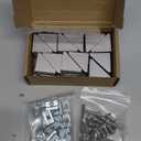 12Sets 1010 Series Aluminum Extrusion Profile Connector,12pcs 1010 Corner Bracket,with 24pcs Sliding T Nuts and Screws for 1" x 1" Extruded Aluminum Rail Accessories