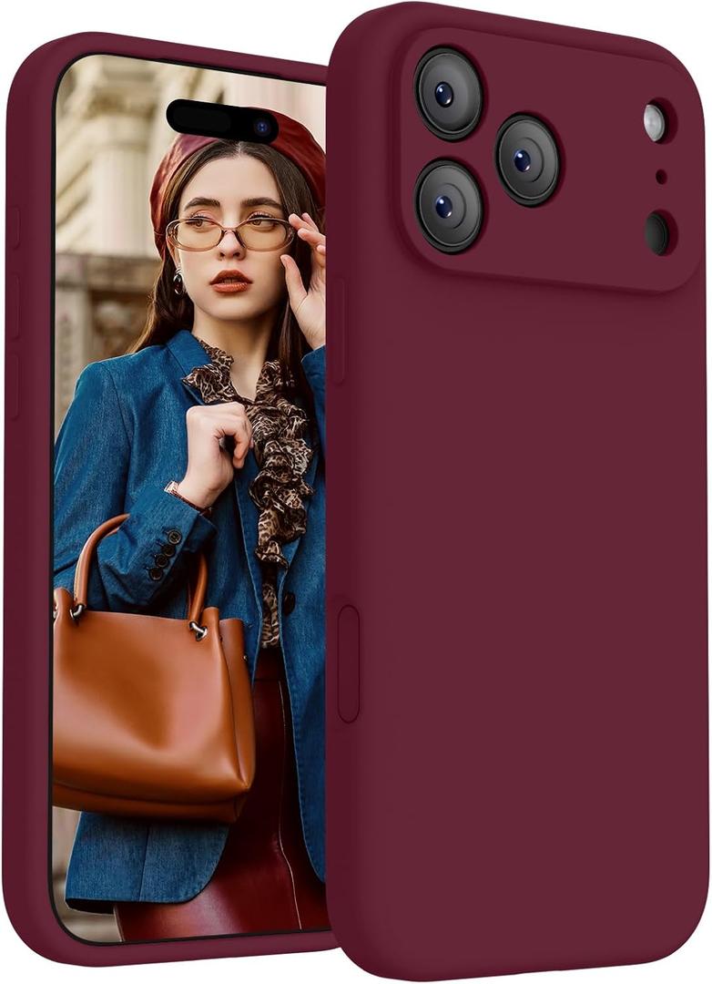 FireNova Magnetic for iPhone 17 Pro Max Case, Compatible with MagSafe, [Integrated Silicone Camera Control Button] [Camera Protection] Anti-Scratch Microfiber Lining Phone Case, 6.9", Plum