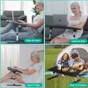 KLEAR Foldable Laptop Bed Tray Desk, Adjustable Laptop Bed Table with Heights and Angles, Upgraded-Sturdy Laptop Lap Desk for Bed/Sofa/Couch/Floor, Lap Tablet Desk (NO Drawer,Black)