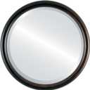 OVALCREST Round Wooden Beveled Wall Mirror for Home Decor, Bathroom, Vanity, Bedroom, Living Room, Hallway - Rubbed Bronze - 26x26 Outside Dimensions
