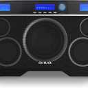 Aiwa Exos-10 Portable Bluetooth Speaker, 200W RMS Power, 6.5” Subwoofer, Deep Bass, Party Sync, Backlit Display, FM/BT/USB/AUX, Remote Control, Carry Strap, Bluetooth V5.0
