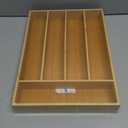 Silverware Organizer Kitchen Drawer Organizer Utensil Organizer Bamboo Silverware Holder Cutlery Organizer in Drawer Flatware Organizer Tray(5 slots, Natural