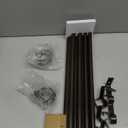 KAMANINA 1 Inch Double Curtain Rods 66 to 120 Inches (5.5-10 Feet) Telescoping Heavy Duty Drapery Rod for Windows 54 to 115 with Twisted Cage Finials, Antique Bronze