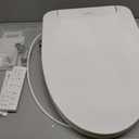 Electric Bidet Toilet Seat, Elongated, Warm Water with Air Dryer, Heated Seat and Slow Close Lid, Front and Rear Wash, LED Nightlight, Wireless Remote, White, 101