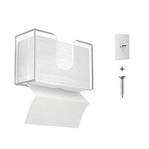 IEEK Paper Towel Dispenser Wall Mount Acrylic Paper Towel Holder for Bathroom Office and Kitchen,Hand Towel Dispenser Fits Multi-Fold Paper Towel,C-Fold, Zfold,Tri fold Paper Towels, Clear