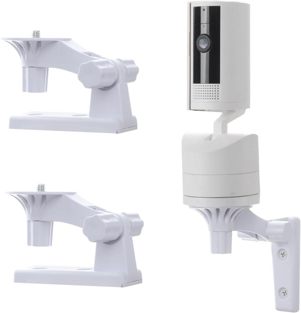 Wall Mount Only Compatible with Ring Pan-Tilt Indoor Cam (2024 Release)Not Compatible with Other Ring Camera Models,2 Pack Adjustable Angles Bracket 180 Degree Rotation Easy to Install